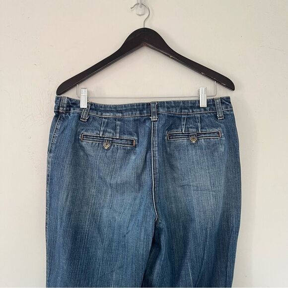 Talbots Stretch Medium Wash Trouser Fit Leg Denim Jeans - Picture 4 of 13